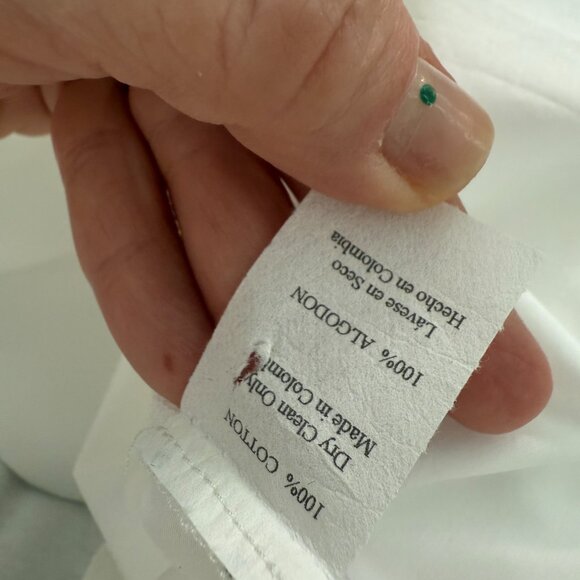 Silvia Tcherassi white cotton shirt with unique print multicolor detail size 14 - Picture 7 of 7